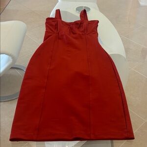 Elegant Rust Orange Hot Tight Fitting Dress